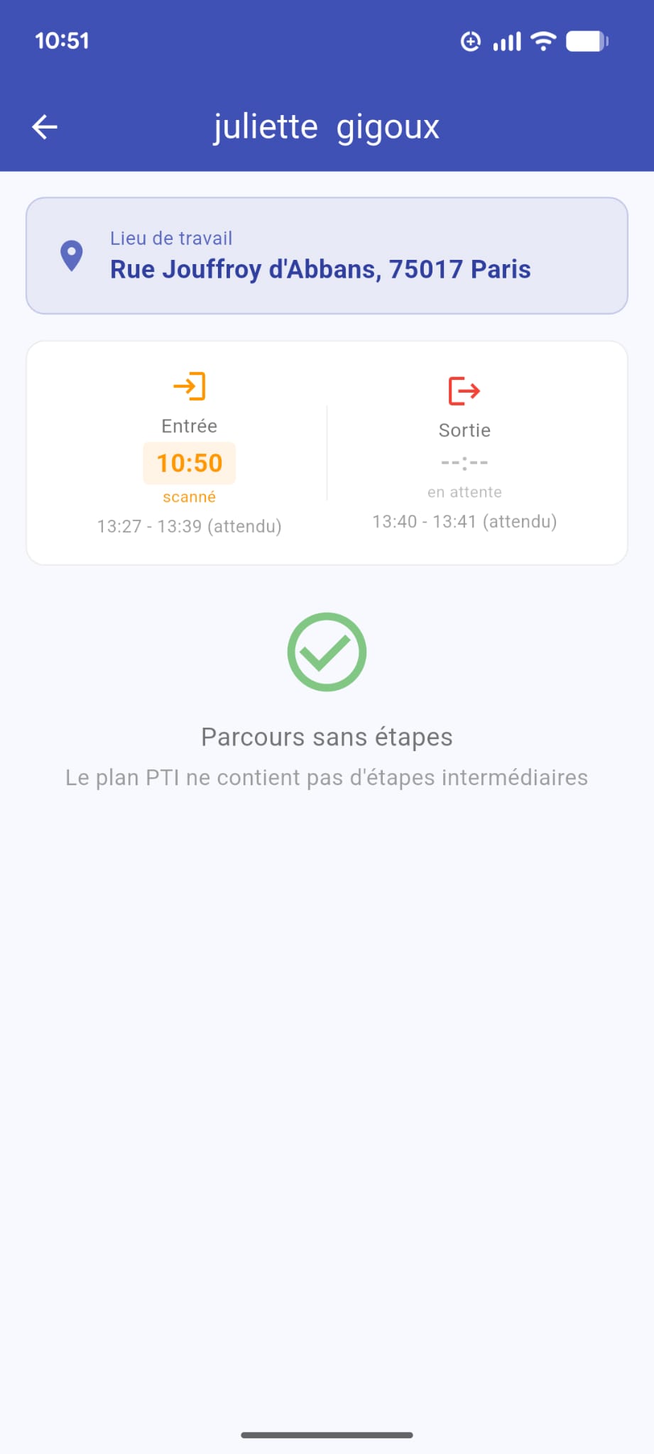 PTI - Détection d'immobilité